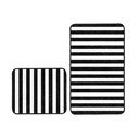 Bele/črne kopalniške preproge v kompletu 2 ks 60x100 cm – Mila Home