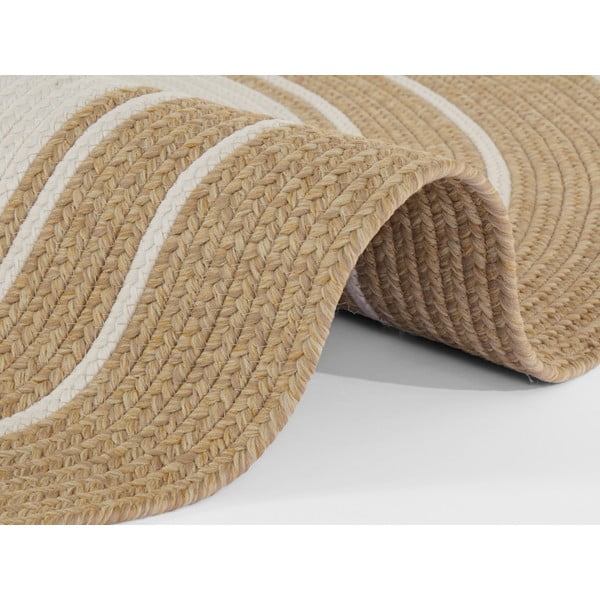 Okrogla zunanja preproga v naravni barvi ø 150 cm - NORTHRUGS-image-4