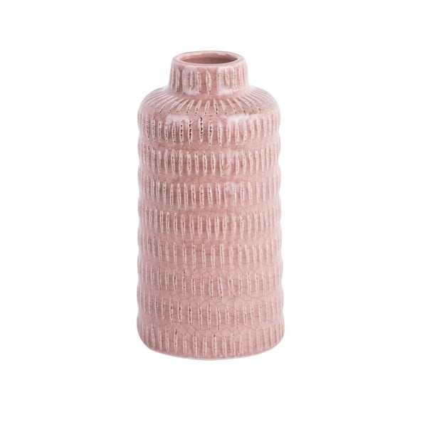 Svetlo roza keramična vaza PT LIVING Nostalgija, višina 17,5 cm