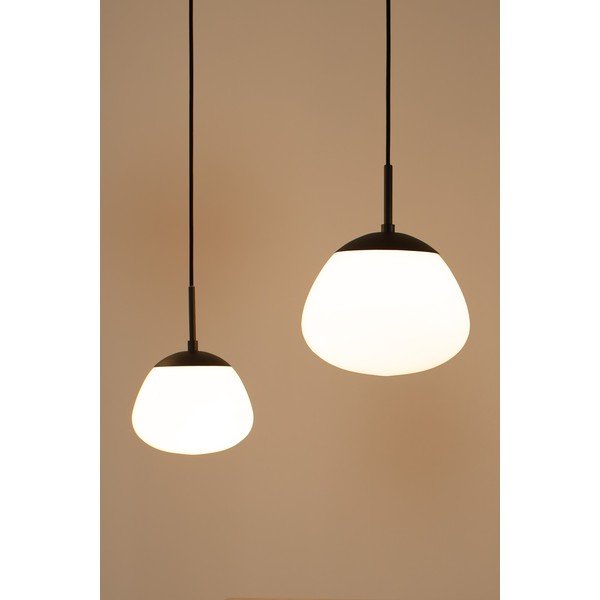 Črno-bela viseča svetilka s steklenim senčnikom ø 18 cm Rise - Markslöjd-image-2