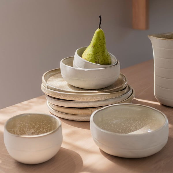 Bele/bež skledice iz kamna v kompletu 2 ks Sand Grain – Mette Ditmer Denmark-image-1