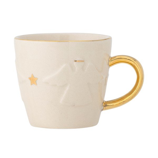 Kremno bela lončena skodelica za kapučino 200 ml Starry – Bloomingville