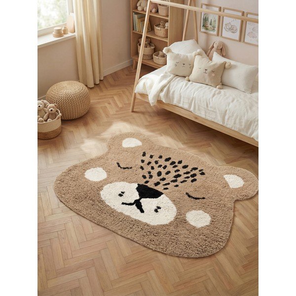 Svetlo rjava pralna/ročno tkana bombažna otroška preproga 93x120 cm Snuggle Bea – Hanse Home-image-1