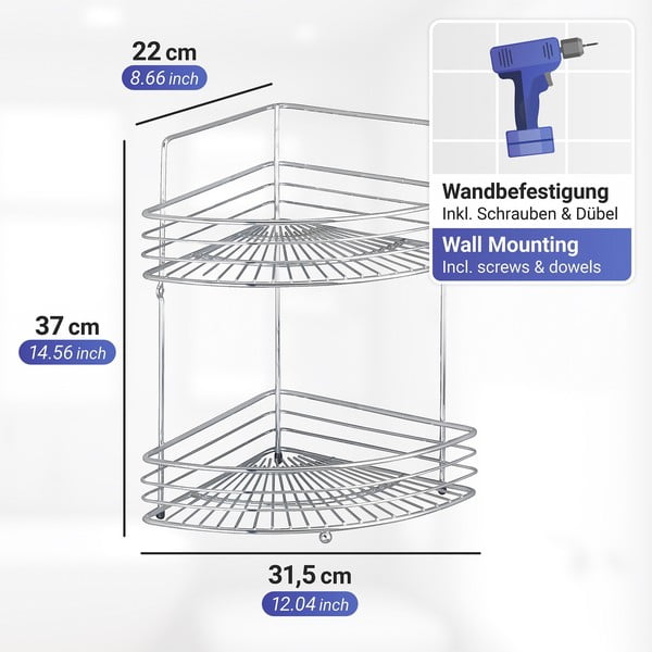 Kotna kopalniška polica Wenko Milano-image-2