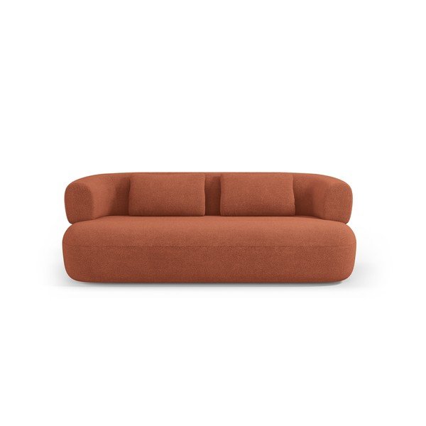 Sedežna garnitura iz tkanine bouclé v barvi terakote 178 cm Jenny – Micadoni -image-2