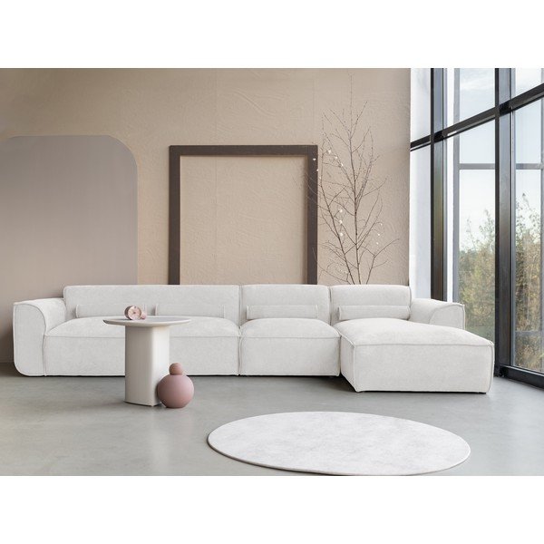 Bela kotna sedežna garnitura (desni kot) Flex Felix – Miuform-image-1