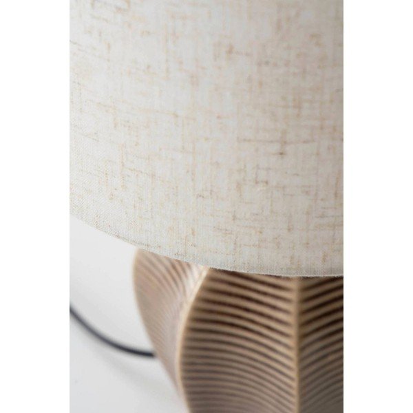 Bež/temno rjava keramična namizna svetilka (višina 34 cm) Wera – Jotex-image-3