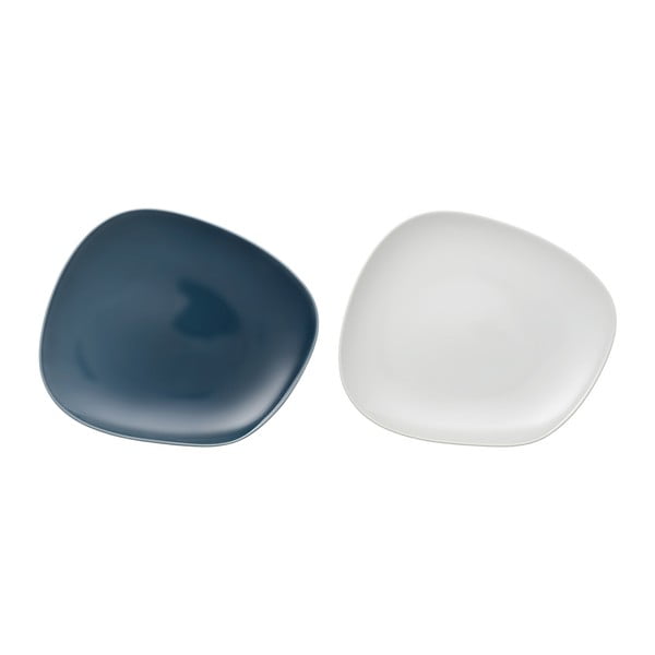 Komplet 2 modro-belih porcelanskih krožnikov Like by Villeroy & Boch Group