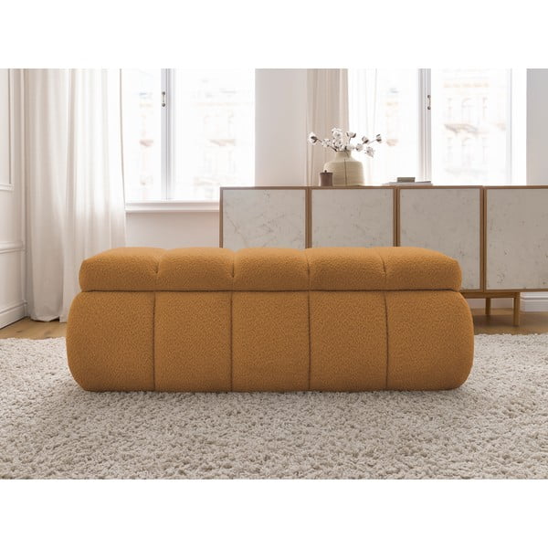 Oker rumena klop iz tkanine bouclé – Bobochic Paris-image-1