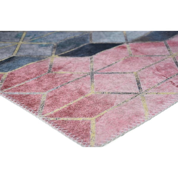 Svetlo roza-siva pralna preproga 80x150 cm - Vitaus-image-2