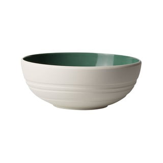 Belo-zelena porcelanasta skleda Villeroy & Boch Leaf, 850 ml
