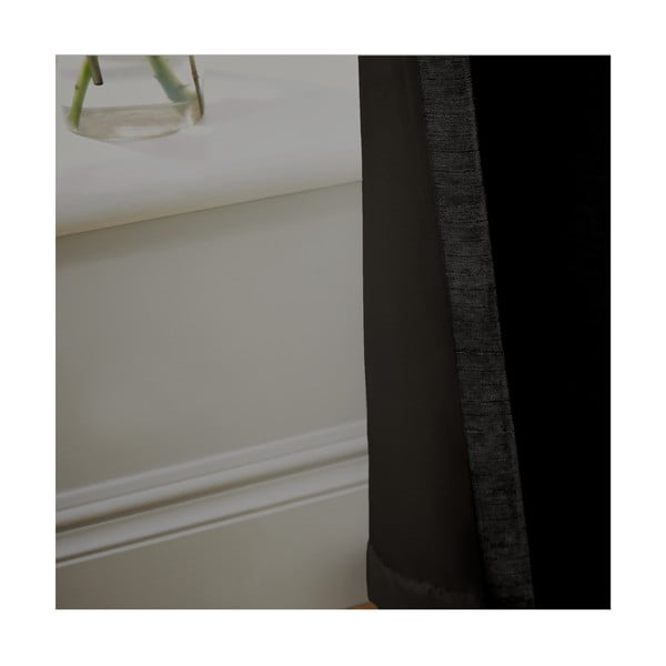 Črne izolacijske zavese iz šenilje v kompletu 2 ks 229x183 cm Selene Luxury Chenille – Hyperion-image-2