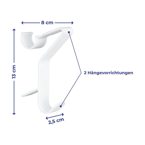 Beli plastični viseči obešalniki v kompletu 3 ks – Maximex-image-4