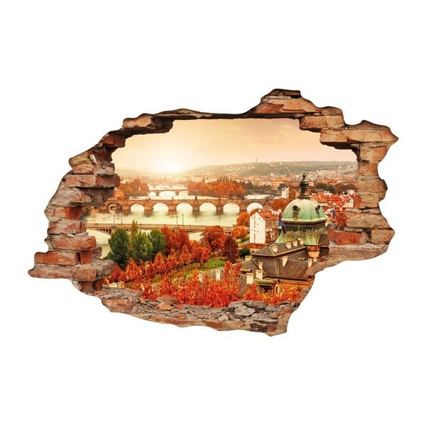 3D stenska nalepka Ambiance Prague Autumn, 90 x 60 cm-image-2