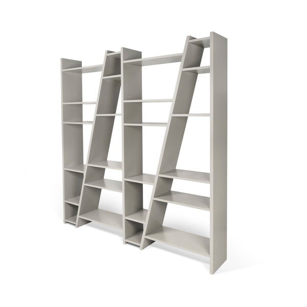 Mat siva knjižna omara TemaHome Delta-image-2