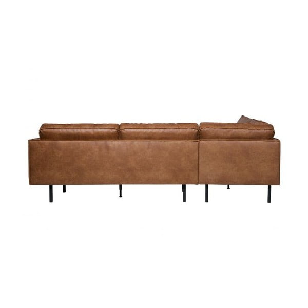 Rjava kotna sedežna garnitura iz umetnega usnja (levi kot/v obliki črke L) Rodeo – WOOOD-image-4