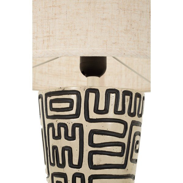 Črna/kremno bela stoječa svetilka s tekstilnim senčilom (višina 145 cm) Nairobi – Mauro Ferretti-image-3