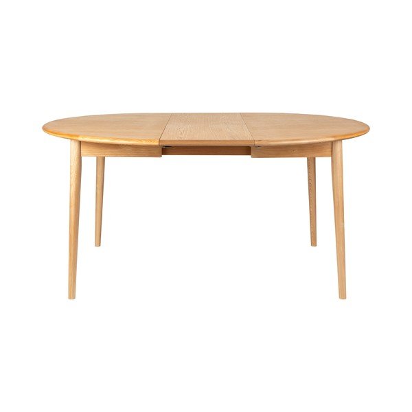 Okrogla raztegljiva jedilna miza z dodatno ploščo z mizno ploščo v hrastovem dekorju ø 120 cm Twist – Zuiver-image-3