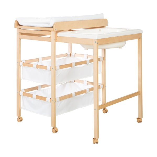 Bela/naravna previjalna miza v dekorju breze Baby Pool – Roba-image-2