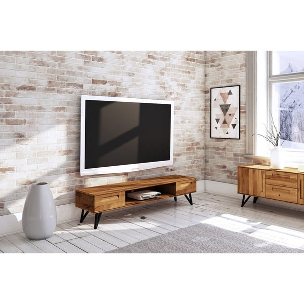 TV omarica iz hrastovega lesa 182x42 cm Golo - The Beds-image-4