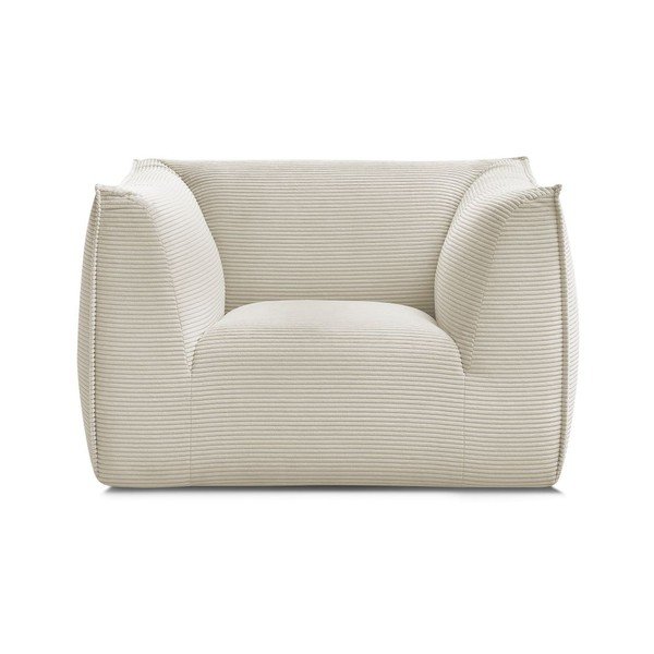 Bež fotelj iz rebrastega žameta Giorgia – Bobochic Paris-image-2