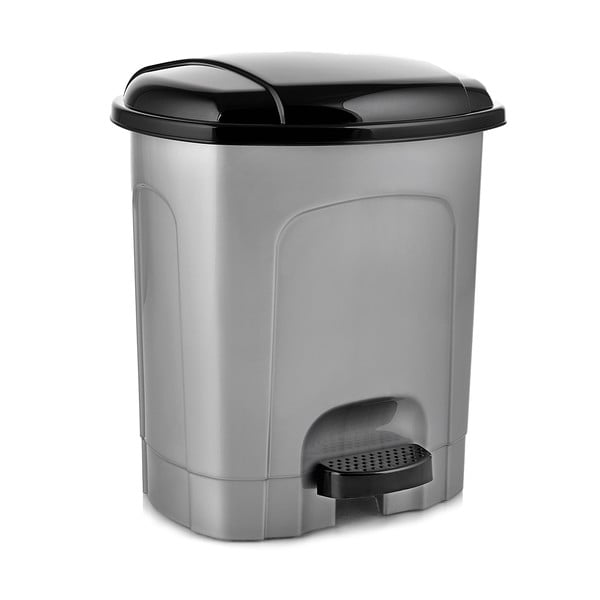 Siv plastičen koš za smeti s pedalom 30 l – Orion