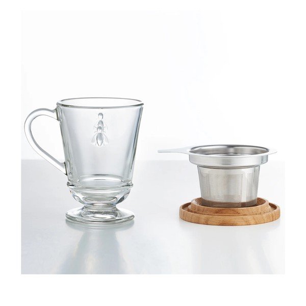 Steklena skodelica s cedilom 270 ml Abeille – La Rochére-image-2