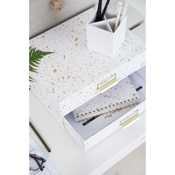 Namizni predalnik v zlati in beli barvi Bigso Box of Sweden Birger-image-3