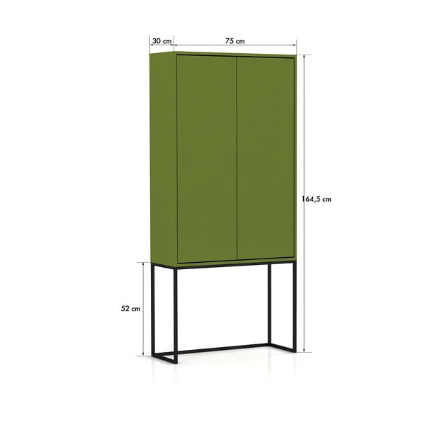 Zelena omarica 75x164,5 cm Lennon – Really Nice Things-image-3