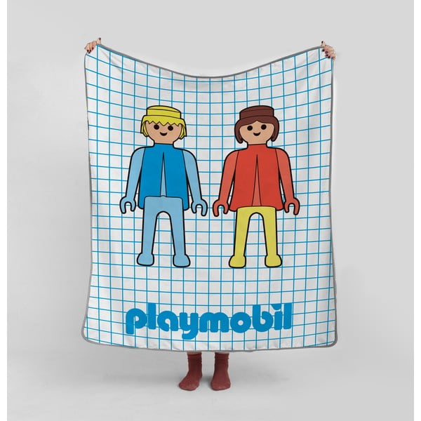 Otroška odeja iz mikrovlaken 130x130 cm Checkerboard – Playmobil