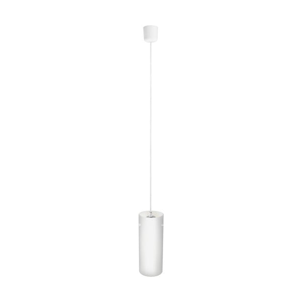 Bela in srebrna viseča svetilka z belim kablom in belo vtičnico Sotto Luce Paipu