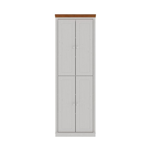Bela/jantarna omara iz masivnega bora 74x223x37 cm Anita – Støraa