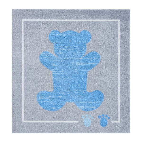 Otroška modro-siva preproga Zala Living Teddy, 100 x 100 cm