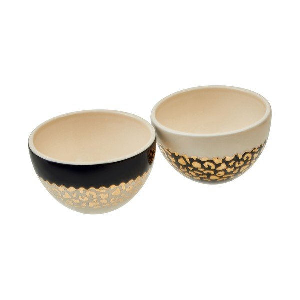 Kremno bele/zlate lončene skledice v kompletu 2 ks 180 ml London – Premier Housewares-image-4
