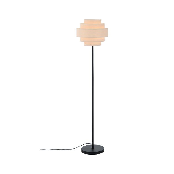 Mat črna/bež tekstilna stoječa svetilka (višina 145 cm) Miguel – Ellos Home-image-3