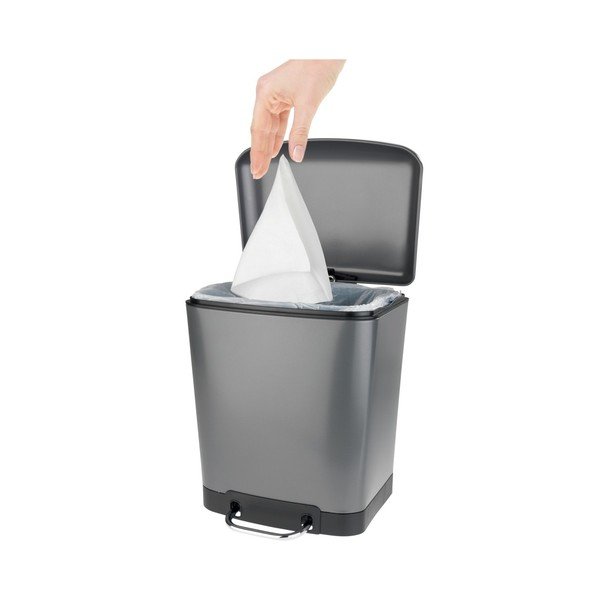 Siv koš za odpadke s pedalom Wenko Studio, 6 l-image-2
