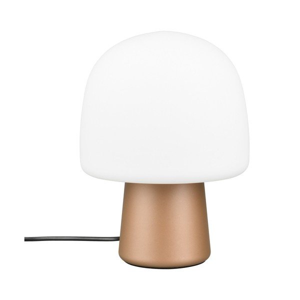 Namizna svetilka v belo-bronasti barvi s steklenim senčnikom (višina 27 cm) Steen - Trio