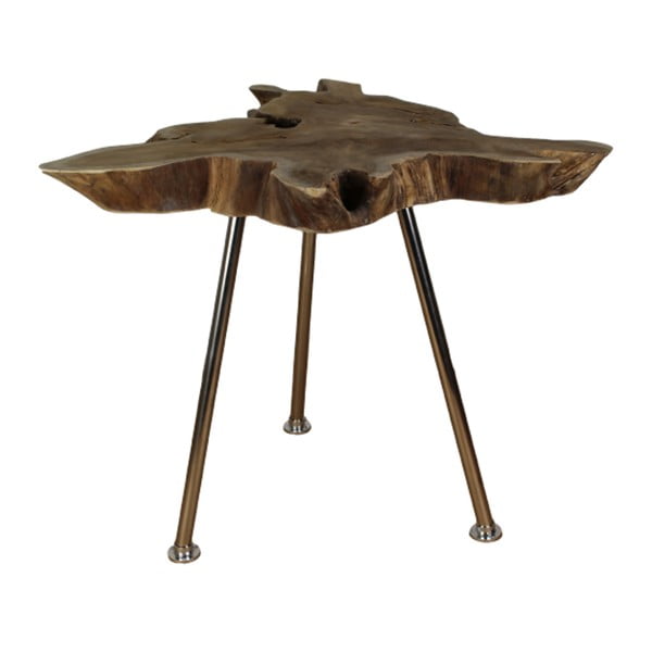 Miza za kavo s tikovim vrhom HSM kolekcija Stain, ⌀ 80 cm