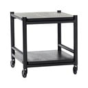 Servirni voziček na kolesih iz masivnega hrasta 40x40 cm Norm – Hübsch