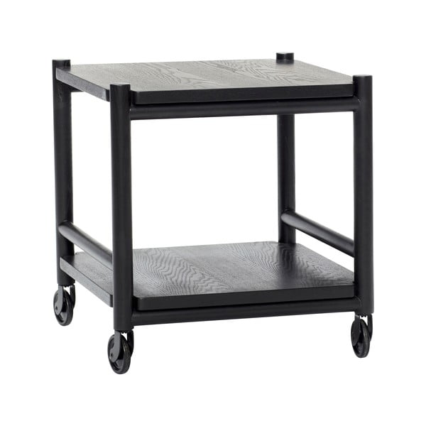 Servirni voziček na kolesih iz masivnega hrasta 40x40 cm Norm – Hübsch