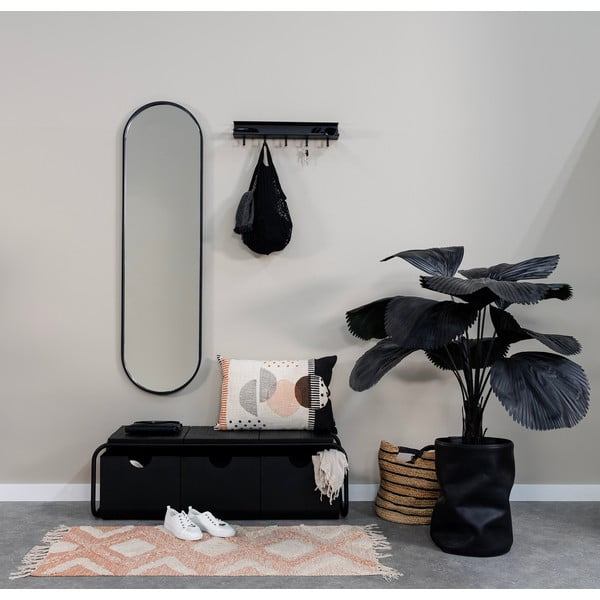 Črn kovinski stenski obešalnik s polico 50 cm Easy – Spinder Design-image-2