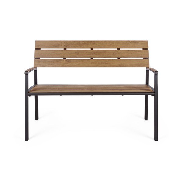 Kovinska vrtna klop v naravni barvi Isak – Bizzotto