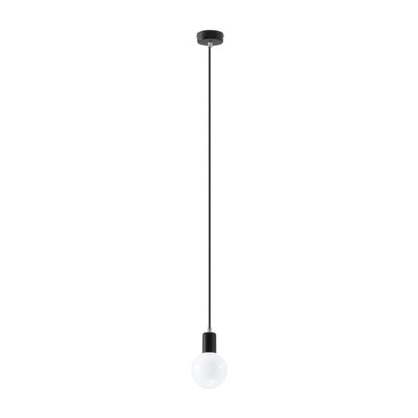 Črna viseča svetilka Nice Lamps Bombilla