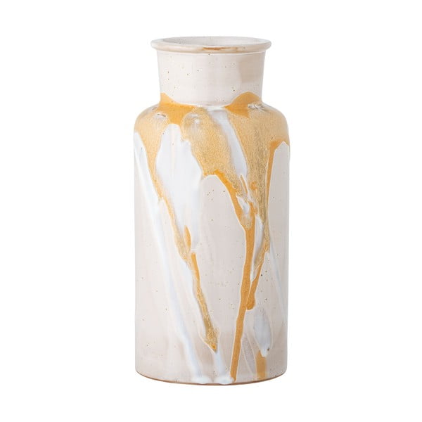 Kremno bela lončena ročno izdelana vaza Savana – Bloomingville
