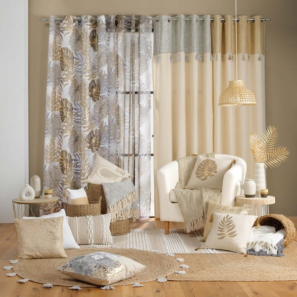 Zavesa v sivi in srebrni barvi 140x260 cm Mogador – douceur d'intérieur-image-3