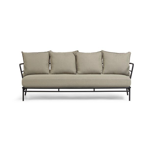 Bež vrtni kavč s kovinsko konstrukcijo Kave Home Mareluz