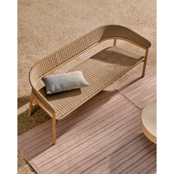 Bež/naraven vrtni kavč iz masivne akacije Arinella – Kave Home-image-2