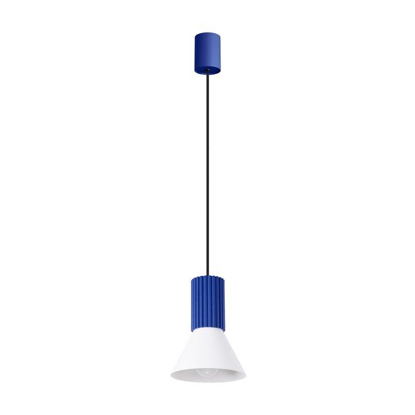 Modra kovinska viseča svetilka ø 14 cm Niru – Sollux