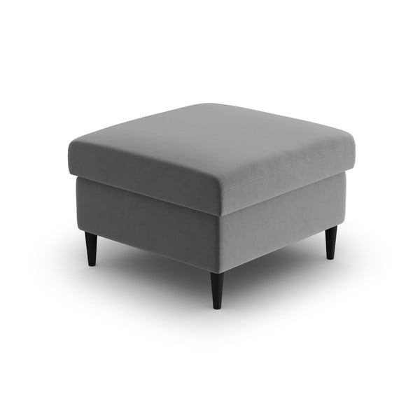 Svetlo siv žameten tabure Kyoto – Cosmopolitan Design-image-2