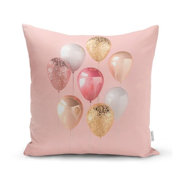 Prevleka za vzglavnik Minimalist Cushion Covers Balloons With Pink BG, 45 x 45 cm